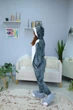Женская кигуруми взрослая и подростковая Kigurumi Милый Хомячек Аниме Хомяк Серый L 165-175 см (1120) - изображение 3
