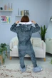 Женская кигуруми взрослая и подростковая Kigurumi Милый Хомячек Аниме Хомяк Серый L 165-175 см (1120) - изображение 7