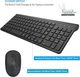 Комплект беспроводной клавиатуры и мышкиTedGem 2.4G Black (UKR) g1 - изображение 5