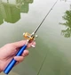 Телескопическая удочка с катушкой FishscribePen, синяя - изображение 3