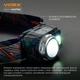 Светодиодный налобный фонарь аккумуляторный VIDEX VLF-H075C 550Lm 5000K фонарик на голову с аккумулятором - изображение 5