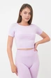 Топ з коротким рукавом та круглим вирізом Giulia CROP T-SHIRT S/M Violet-orchid bloom - изображение 1