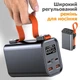 Павербанк 60000 mAh QC 3.0 PD 100W Ліхтарик - для ноутбука телефона роутера айфона, Універсальна батарея Зовнішній акумулятор, темно-сірий - зображення 10
