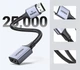 Przedłużacz Ugreen HD165 HDMI 2.1 Male to Female 8K 60 Hz 0.15 m szary (6941876215188) - obraz 2