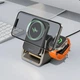 Настільна безпровідна зарядка 3в1 BOROFONE BQ30 Magsafe для iPhone 12/13/14/15 Сірий - зображення 10
