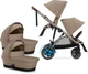 Універсальна коляска для двійні 2 в 1 Cybex e-Gazelle S TPE Almond Beige - зображення 1