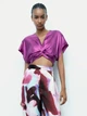 Футболка женская Zara 8578/573 S Фиолетовая (08578573603024) - изображение 1