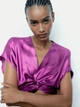 Футболка женская Zara 8578/573 S Фиолетовая (08578573603024) - изображение 4