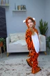 Піжама кігурумі Kigurumi для дівчинки Тигр Помаранчевий на зріст 100 - 110 см (202441) - зображення 5