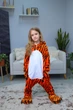 Піжама кігурумі Kigurumi для дівчинки Тигр Помаранчевий на зріст 100 - 110 см (202441) - зображення 8
