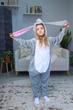 Піжама кігурумі Kigurumi для дівчинки Зайчик Кролик Сірий на зріст 100 - 110 см (202941) - зображення 1