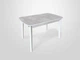 Стол обеденный раскладной Fusion furniture Честер Белый/Бетонный камень - изображение 1