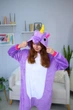 Піжама кігурумі для дівчинки Kigurumi Єдиноріг Фіолетовий на зріст 165-175 см (1011/2) - зображення 2