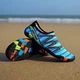 Взуття для пляжу і коралів аквашузи Diving shoes блакитні білий зигзаг 42 ( 26,5 см ) 104 - зображення 3