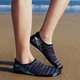 Обувь для пляжа и кораллов аквашузы Diving shoes черные с серым зеленая полоса 36 ( 22,8 см ) 103 - изображение 2