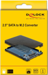 Зовнішня кишеня Delock 2.5″ Converter SATA 22 pin to M.2 Black (4043619626885) - зображення 6