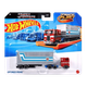 Машинка Базовая Hot Wheels Optimus Prime T7 Transformers и Транспортер Track Fleet 1:64 HXH02/JFF66 Red - изображение 1