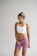 Спортивные женские удлиненные шорты Hot с двойным пуш-ап эффектом и хорошей утяжкой для фитнеса, танцев, йоги M Светло-розовые (MS12000HM) - изображение 9