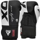 Боксерские перчатки RDX F4 Boxing Gloves Hook & Loop White Black (BGR-F4B-16OZ) - изображение 1
