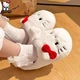 Женские пушистые домашние тапочки утепленные с закрытым носком Hello Kitty 35 22,5 см (10302) - изображение 6