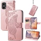 Чохол-книжка з малюнком UniCase Butterfly Pattern для Motorola Moto G85 - Rose Gold - зображення 4