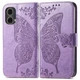 Чохол-книжка з малюнком UniCase Butterfly Pattern для Motorola Moto G85 - Light Purple - зображення 1