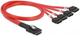 Kabel Delock Mini SAS SFF-8087 - 4 x SATA 7 pin 0.5 m Red (4043619830572) - obraz 2