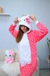 Женская кигуруми пижама взрослая и подростковая Kigurumi Hello Kitty Хеллоу Китти в горошок Розовый L 165-175 см (1084) - изображение 7