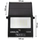 Прожектор вуличний Greelite JX-100 на сонячній батареї 100W з пультом Чорний (9022) (JDT-0845341) - зображення 4