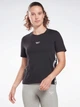Футболка хлопковая спортивная длинная женская Reebok CL RBK ND Cropped HB2265 XS Черная (4065423503466) - изображение 1