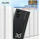УМБ Павербанк 30000 mAh 22.5W Villini V-0026 4xUSB, PD + QC 3.0 Быстрая Зарядка для Телефона Для Епл Айфон Самсунг Ксяоми Роутера Планшета Портативная Батарея Внешний Аккумулятор Черный - изображение 3