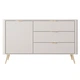 Комод Ланте/Lante 1-дверный с 3 ящиками 1D3S/138 Бежевый Ш138xВ81 см. Perfect Home - изображение 2