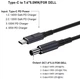 Кабель для заряджання ноутбука DELL з тригером PD 140W Type-C на DC 7.4x5.0x0.6 (1.8 метри) - зображення 2