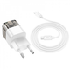 Адаптер сетевой HOCO C131A dual-port 1USB 1Type-C 30W/3A PD QC быстрая зарядка + кабель Type-C to Lighting 1м - изображение 2