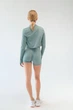 Жіночий комплект для спорту Soft, midnight green (топ, шорти, кофта на застібку) - XL - зображення 6