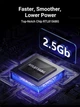 Адаптер Ethernet 2.5G UGREEN CM648 переходник USB Type-A to RJ45 2500Mbps Сетевая карта для ноубука, ПК Grey (25051) - изображение 9