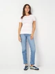 Футболка хлопковая женская Tommy Hilfiger 76J4975 XS Бело-розовая (197232843625) - изображение 3