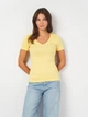 Футболка хлопковая женская Tommy Hilfiger 76J4871-NLA XS Желтая (197232619299) - изображение 1