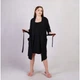 Теплий Халат і ночнушка для вагітних і годуючих Comfort К365-91 Чорний 46/48 - зображення 2