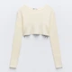 Свитер женский Zara 7901/898 L Белый (07901898712040) - изображение 6