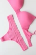 Комплект білизни Victoria's Secret T-Shirt Cotton Lightly Lined Wireless Bra Pink Set розмір 34С+S - зображення 5