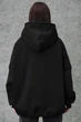 Жіноче Оверсайз Худі Толстовка На Флісі З Капюшоном Та Принтом Without Onesize 1702 Black - зображення 2