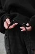 Жіноче Оверсайз Худі Толстовка На Флісі З Капюшоном Та Принтом Without Onesize 1702 Black - зображення 4
