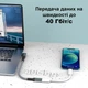 Кабель подовжувач кутовий 90 градусів Type-C – Type-C USB 4.0 Gen2 PD 240W Thunderbolt 4 0.2 м Сірий - зображення 3