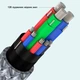 Кабель подовжувач Type-C – Type-C USB 4.0 Gen2 PD 240W Thunderbolt 4 0.2 м Сірий - зображення 8