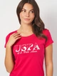 Футболка хлопковая женская U.S. Polo Assn 114251-1D00A S Фуксия (786660536478) - изображение 4