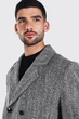 Двобортне шерстяне пальто Boohoo Сірий S MZZ63504 - изображение 4