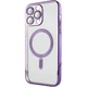 Чехол хромовый TPU Fibra Chrome Magnetic with MagSafe + защита камеры для Apple iPhone 14 Pro (6.1") Purple - изображение 7