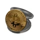 Сувенирная монета Bitcoin в пластиковом футляре - изображение 1