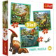 Puzzle Trefl Niezwykły świat dinozaurów 3 w 1 106 elementów (5900511348378) - obraz 1